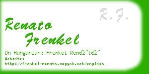 renato frenkel business card